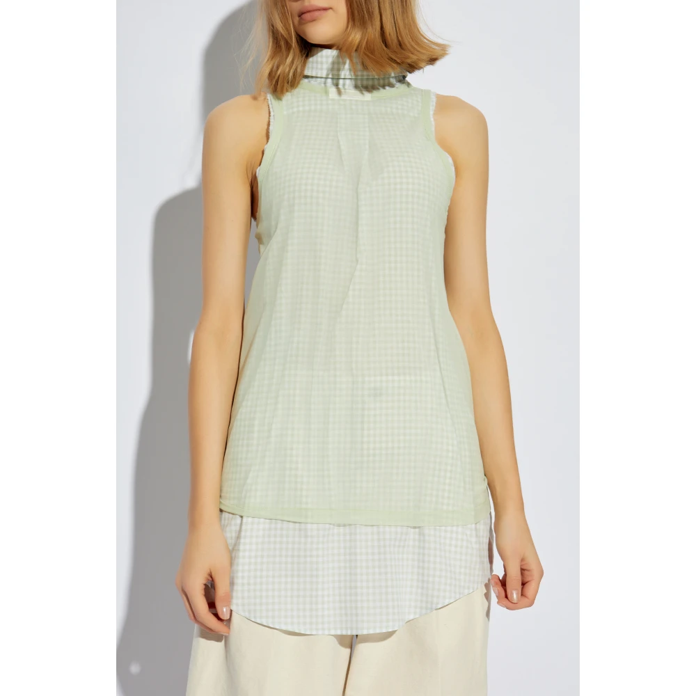 Maison Margiela Mouwloze top Green Dames