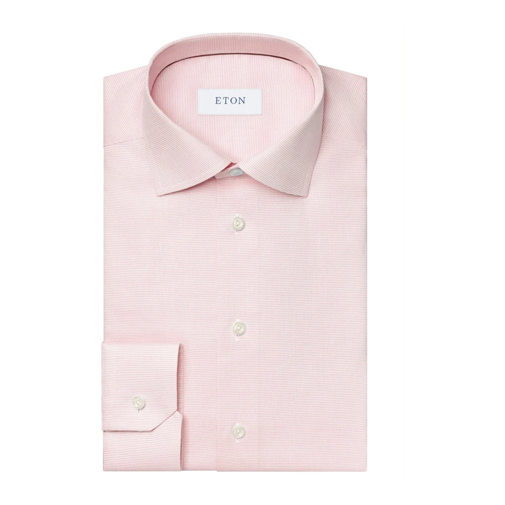 Eton slim fit overhemd roze Pink Heren