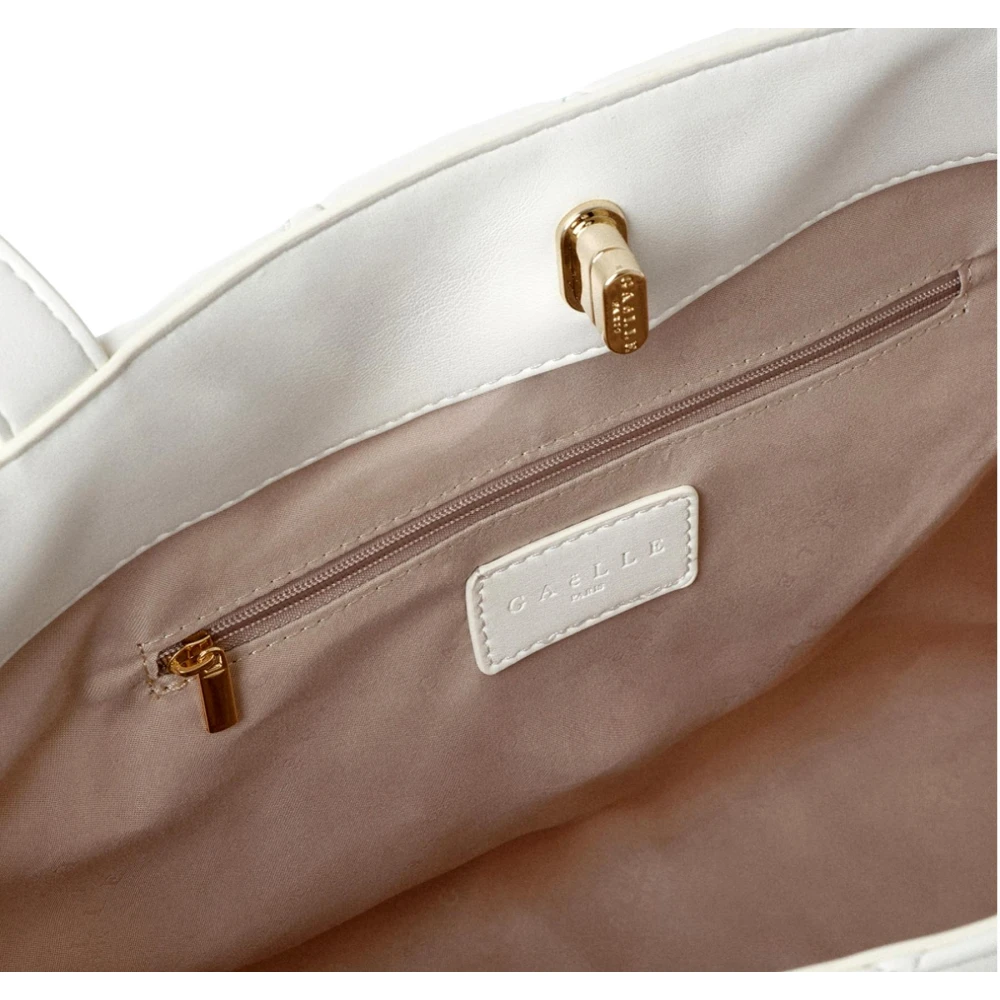 Gaëlle Paris Witte Gewatteerde Maxi Shopper Tas White Dames