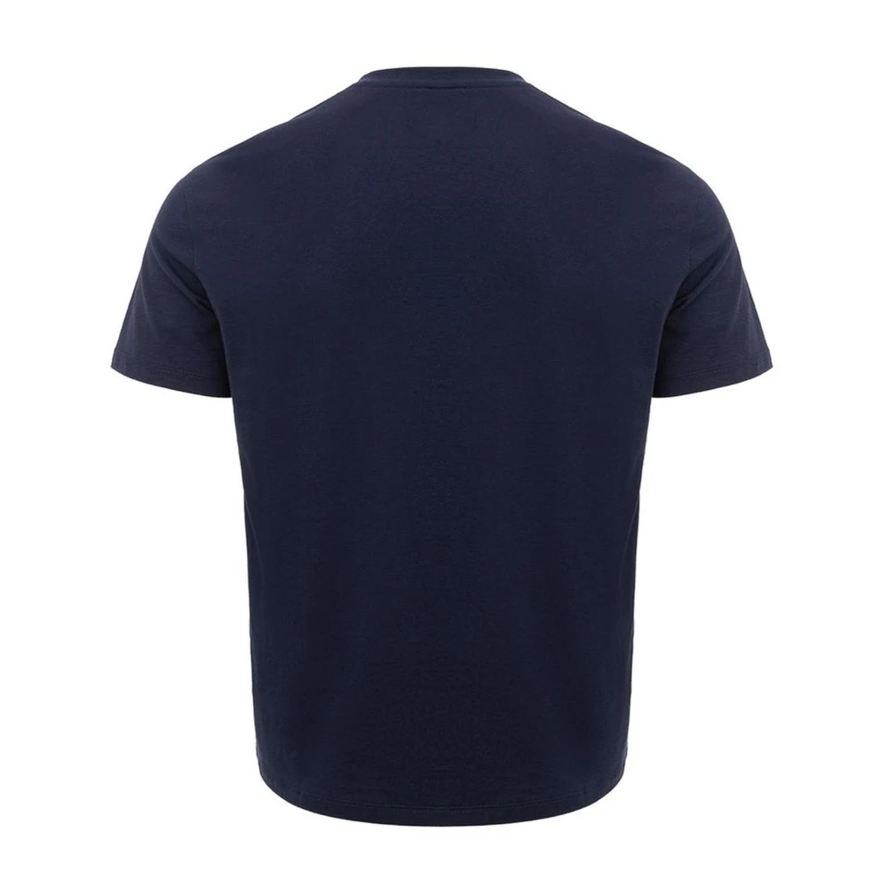 Armani Exchange Blauw Katoenen T-Shirt Klassiek Crew Neck Blue Heren
