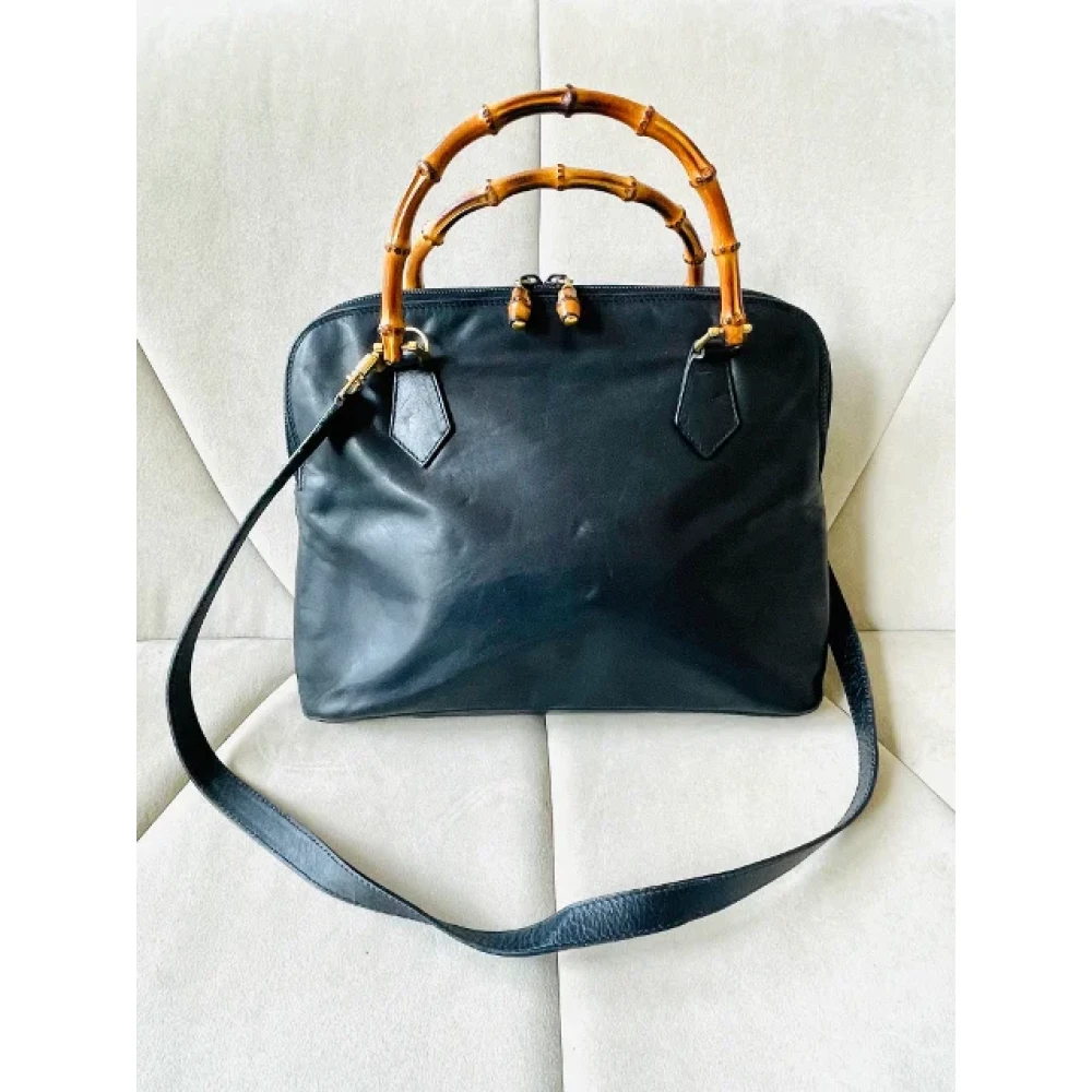 Gucci Vintage Pre-owned Leather gucci-bags Black Dames