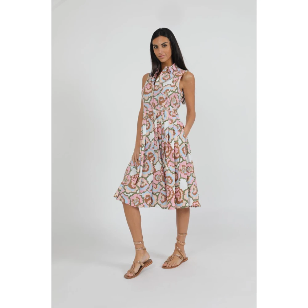 Caliban Elegante Jurk voor Vrouwen Multicolor Dames