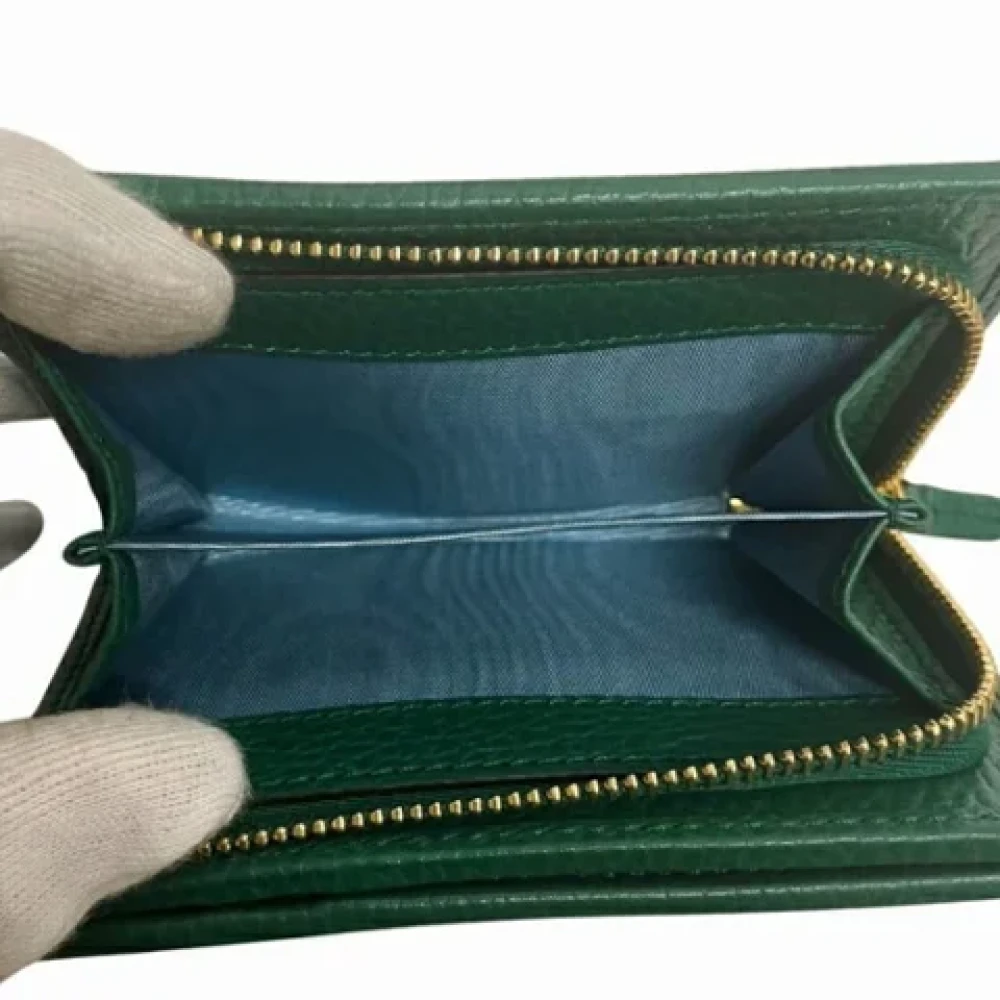Gucci Vintage Pre-owned Leather wallets Green Dames