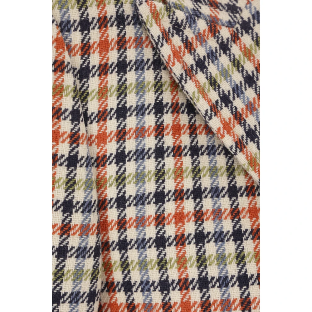 Chloé Geruite Single-Breasted Jas Multicolor Dames