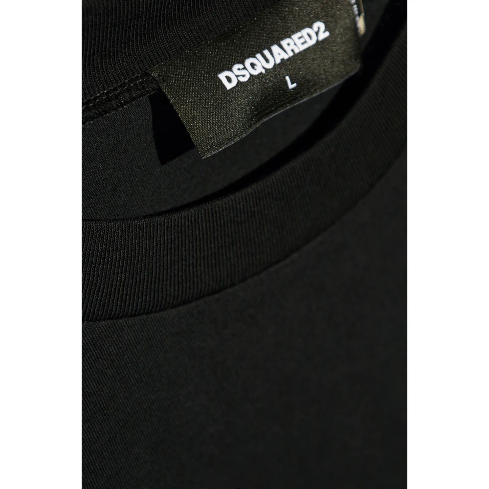 Dsquared2 T-shirt met logo Black Heren