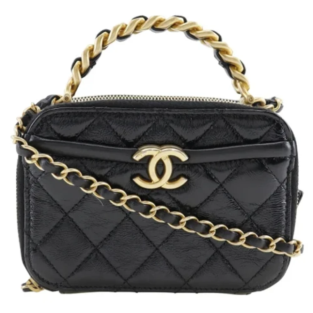 Chanel Vintage Pre-owned Leather handbags Black Dames