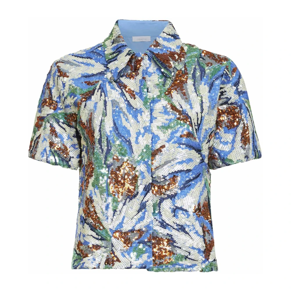 Rabanne Women's Multicolor Shirts, S, Sequin-Embroidered Shirt