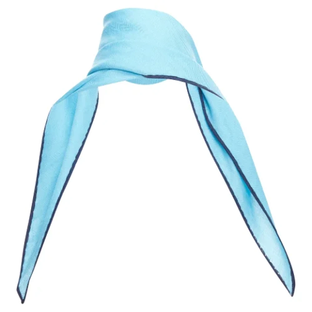 Hermès Vintage Pre-owned Cashmere scarves Blue Dames