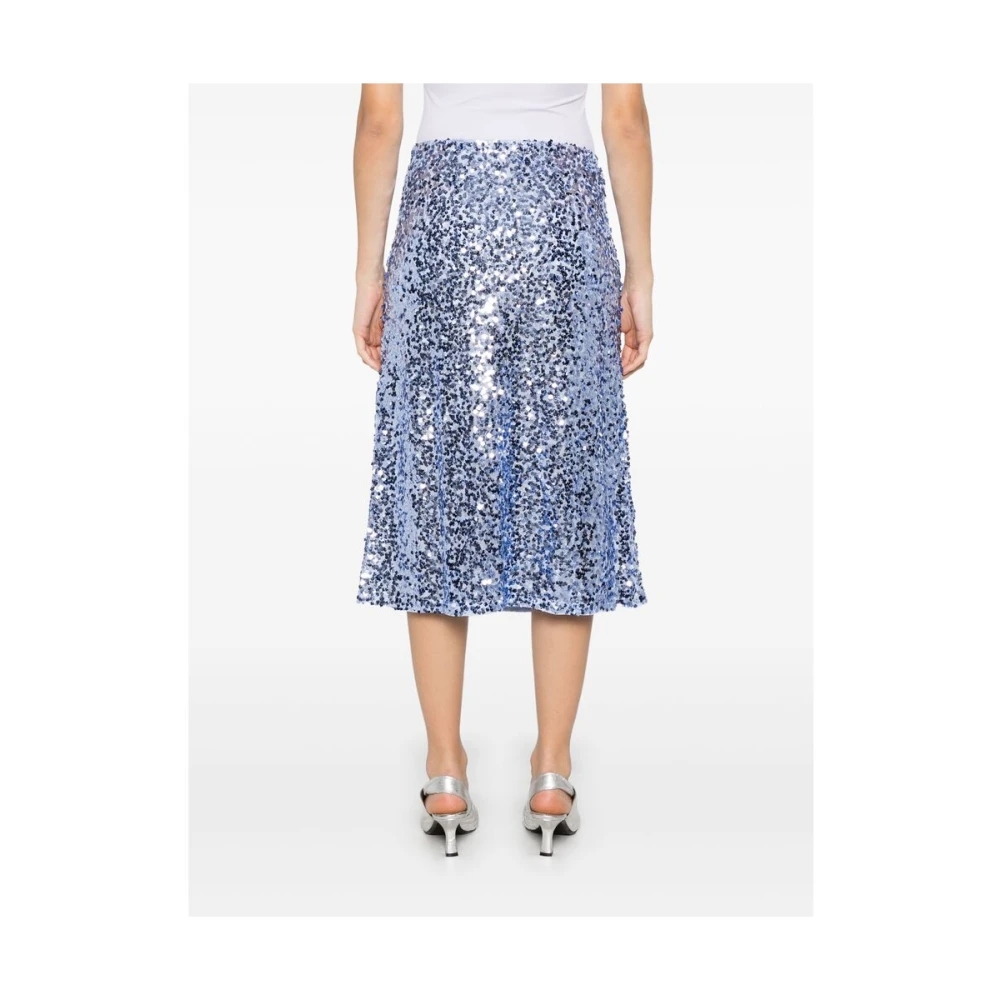 BAUM UND PFERDGARTEN Lichtblauwe Elastische Taille Rok Blue Dames