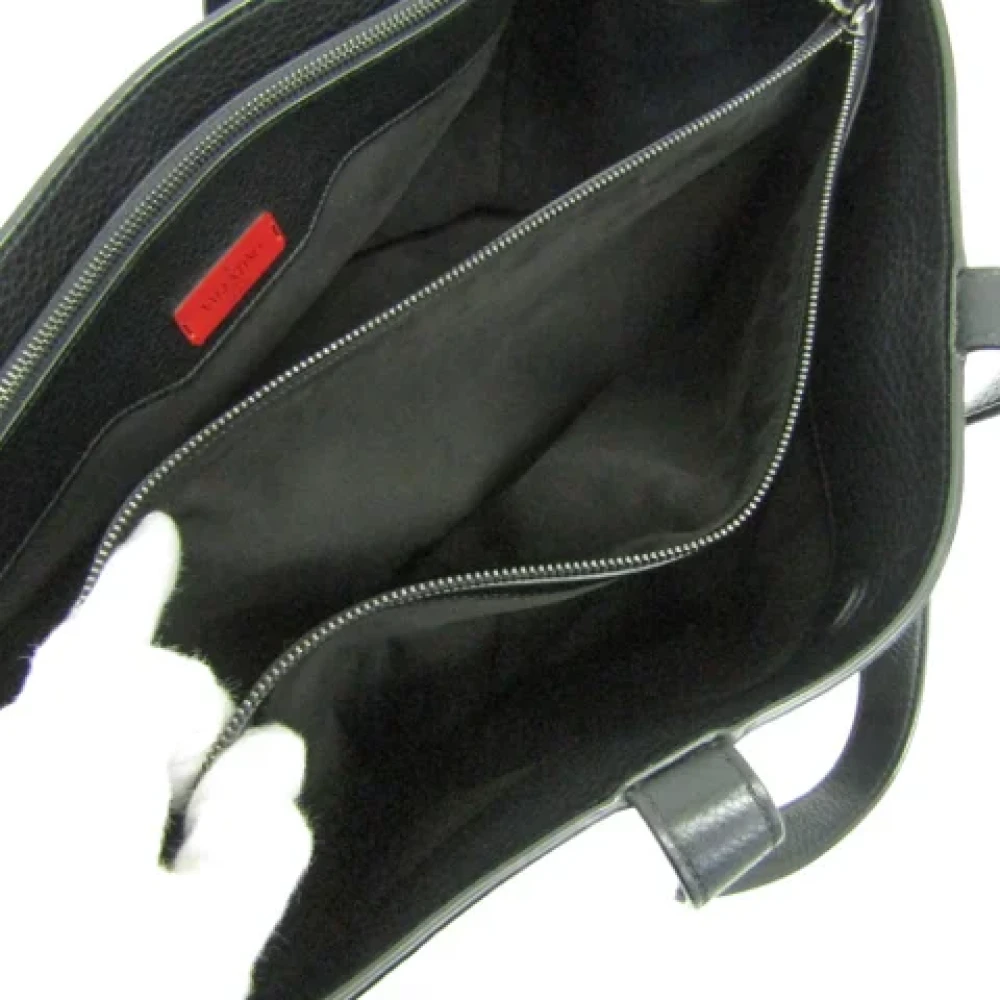 Valentino Vintage Pre-owned Leather shoulder-bags Black Dames