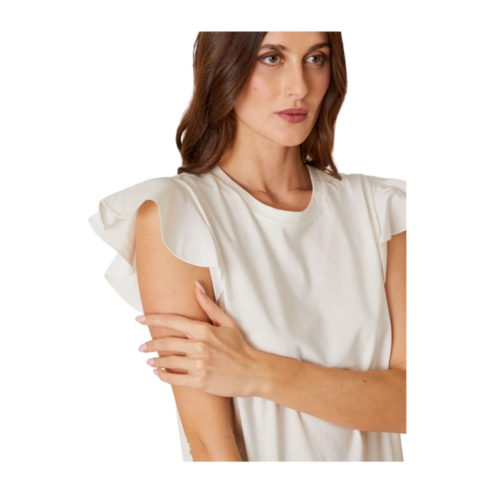 Manila Grace Stijlvolle Blouse voor Vrouwen White Dames
