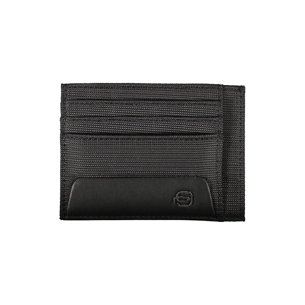 Piquadro Men's Black Sleek Material Card Holder