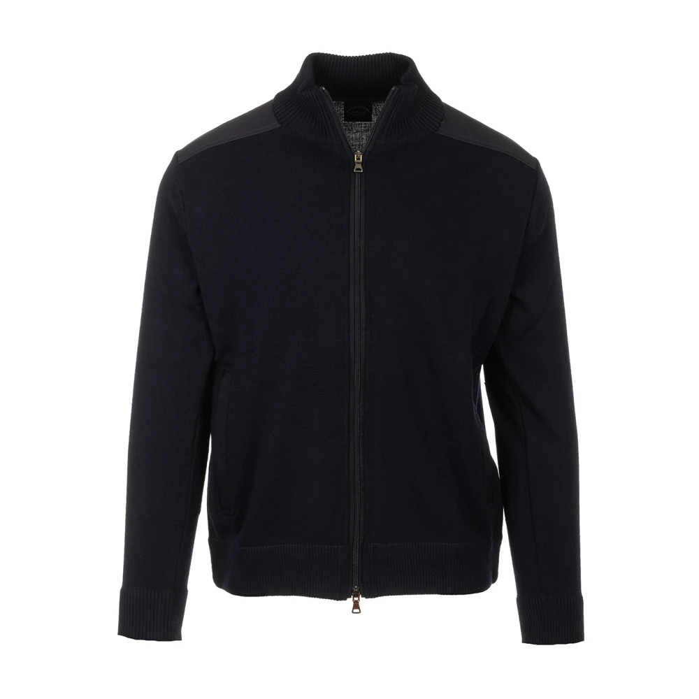 Paul & Shark , Cardigans, Male, Blue, 2XL, Blue Jumper Full Zip Cardigan