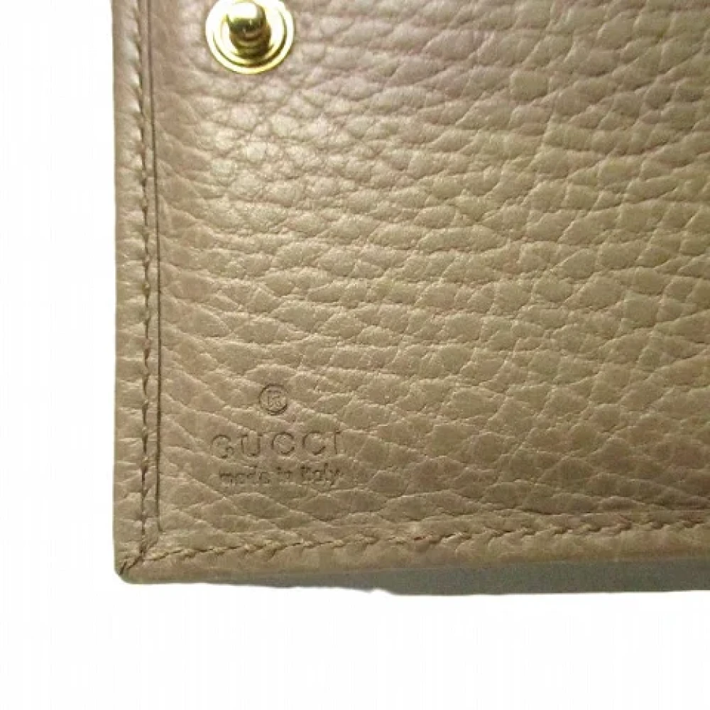 Gucci Vintage Pre-owned Leather wallets Beige Dames