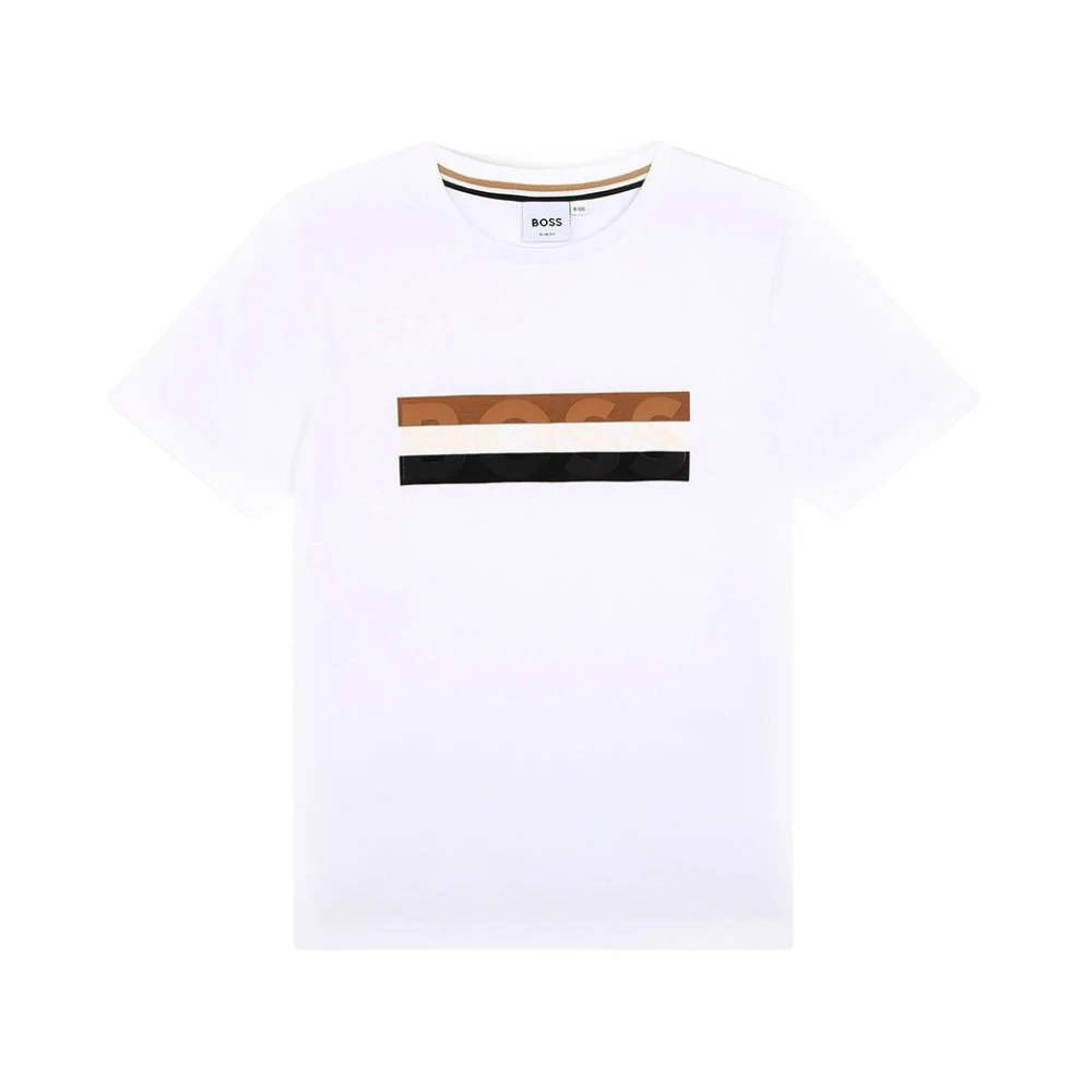 Hugo Boss Kortärmad Tryckt T-shirt White, Pojke