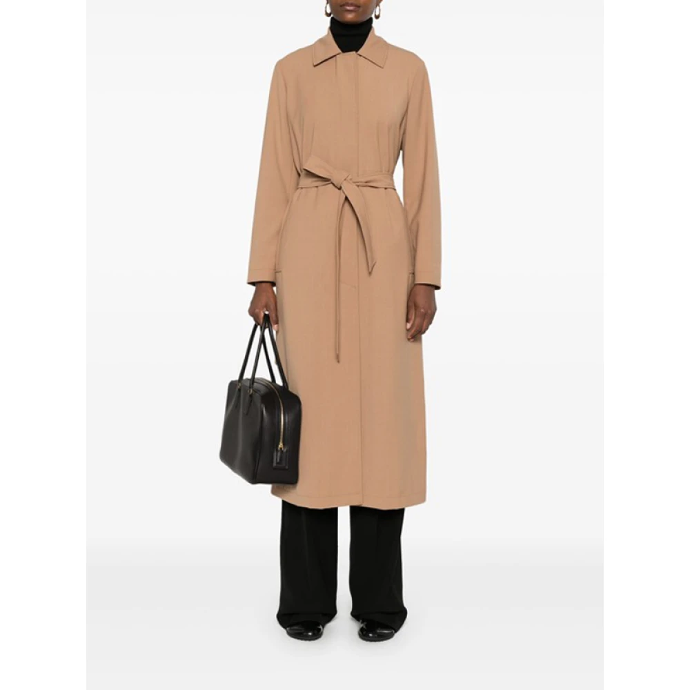 Herno Gestreepte jas Beige Dames