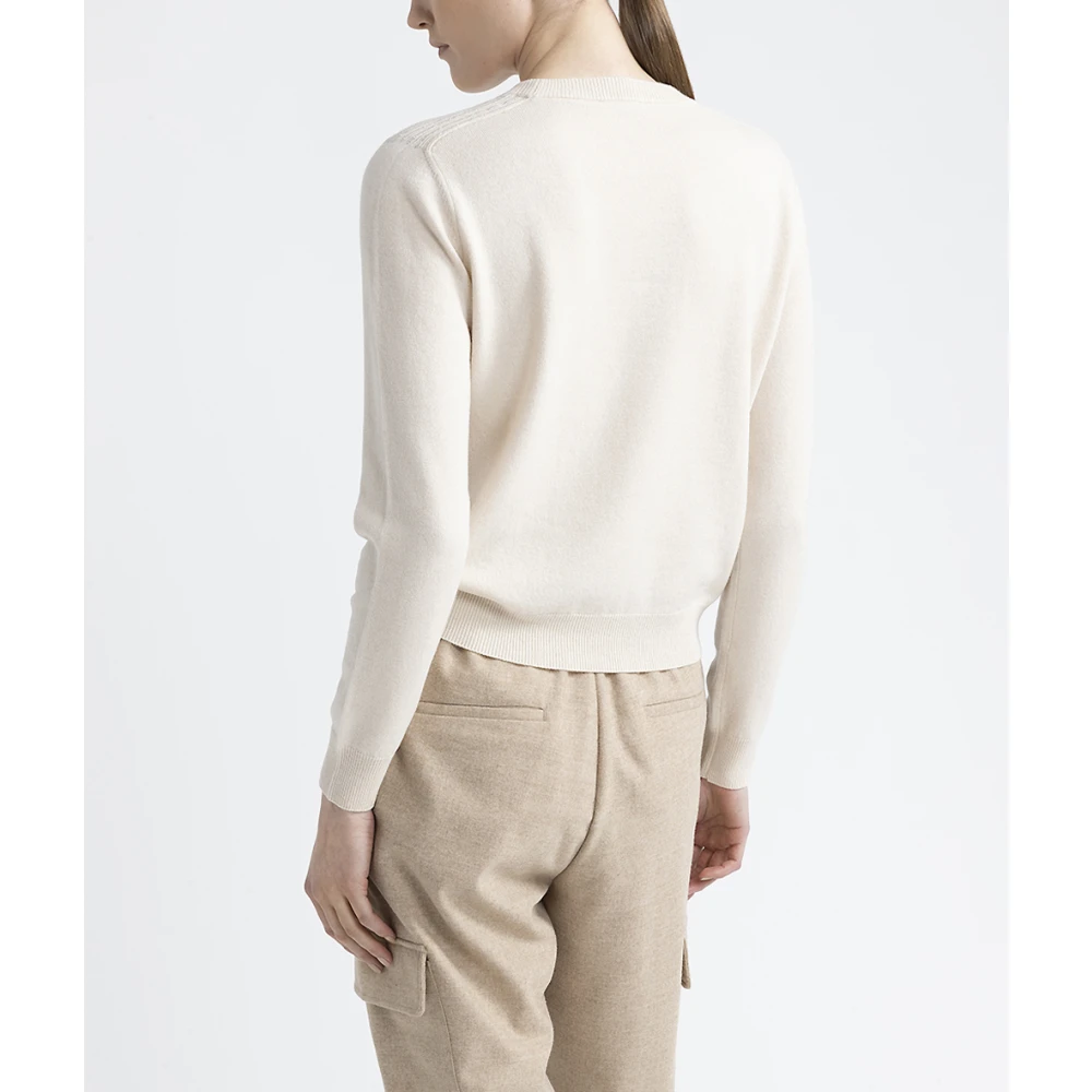 PESERICO Wol zijde en kasjmier trui Beige Dames