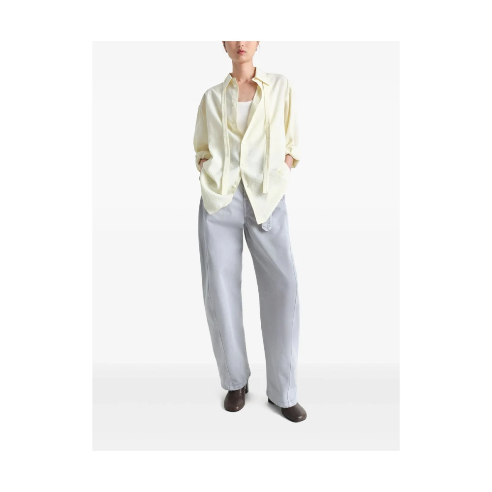 Lemaire Witte Klassieke Knopen Blouse White Dames
