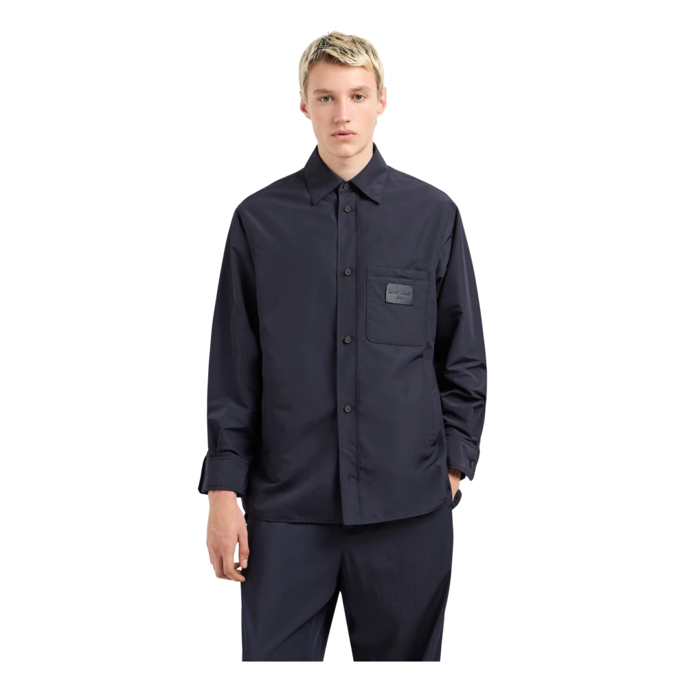 Emporio Armani Men's Blue Light Jackets, L, Dark Jacket With Pockets