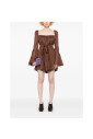 chocolate-brown-flared-cuffs-dress
