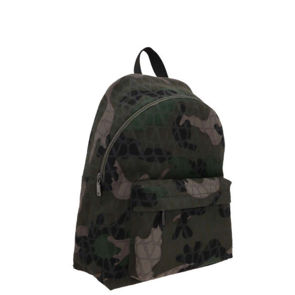 Valentino Garavani Camouflage Canvas Rugzak met Iconisch Toile Motief Multicolor Heren