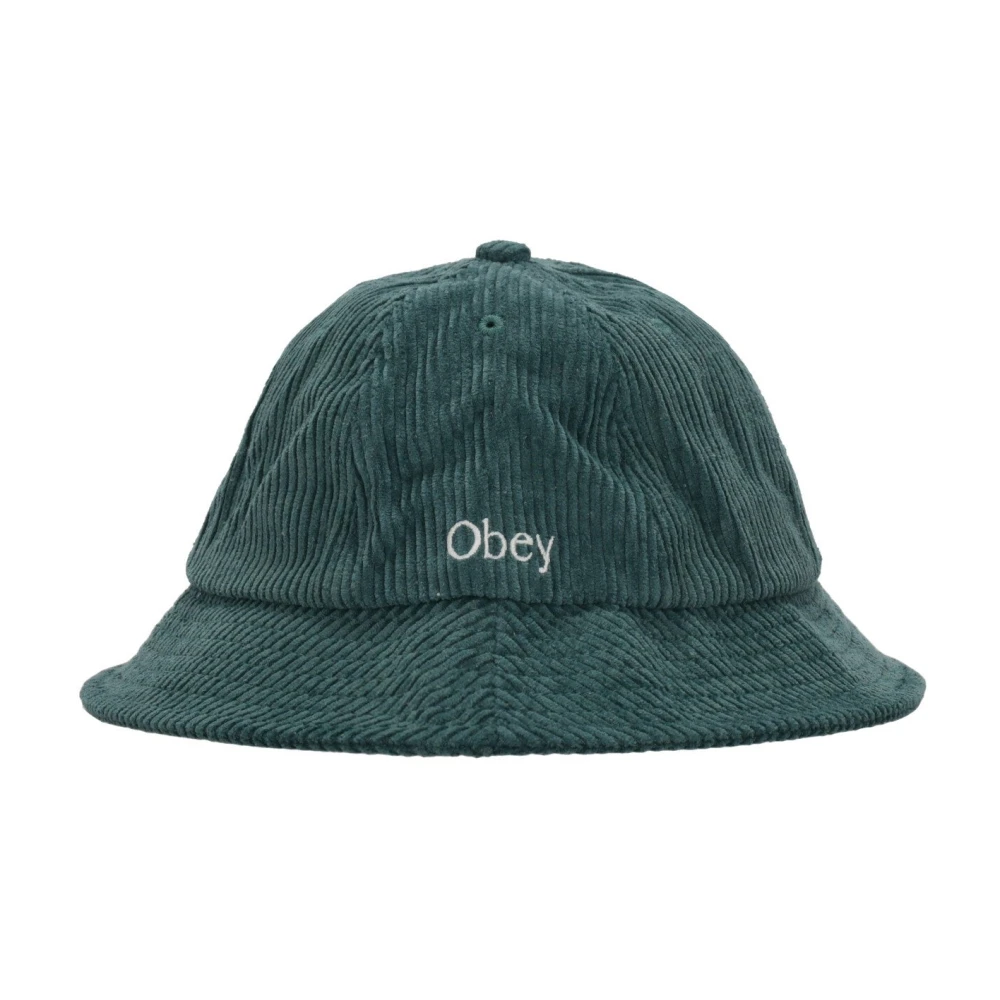 Obey Cord Bucket Hat Dark Cedar Green Heren