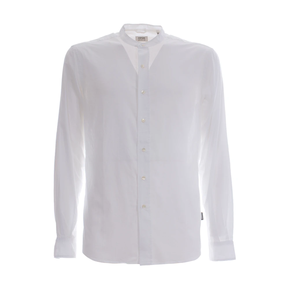Aspesi Upgrade je casual garderobe met 01072 Bruce shirt White Heren