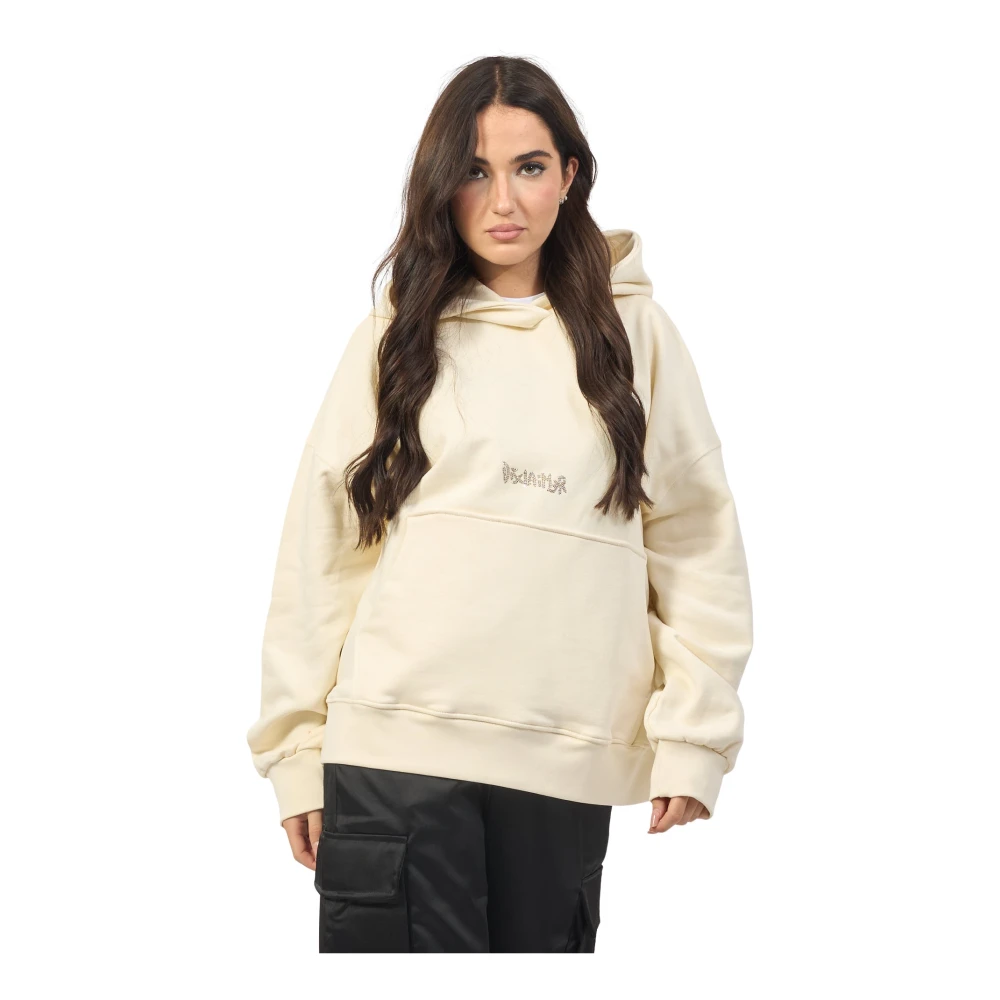 Disclaimer Witte hoodie met voor- en achterprint White Dames