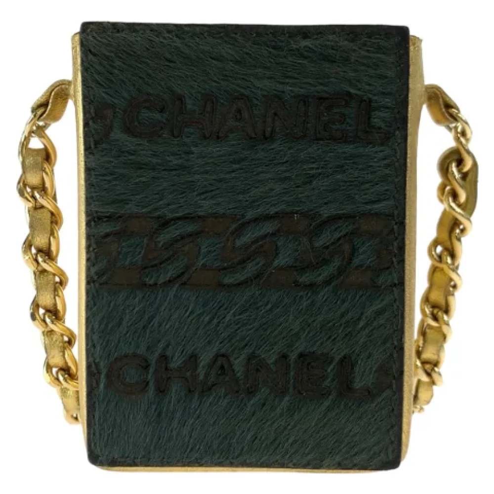 Chanel Vintage Pre-owned Leather crossbody-bags Green Dames