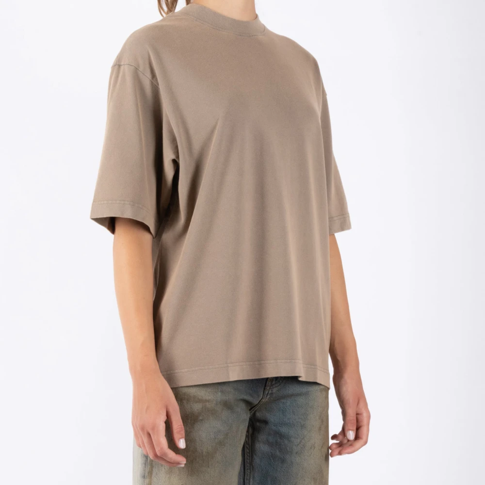 Acne Studios Bruine T-shirt met relaxte pasvorm Brown Dames