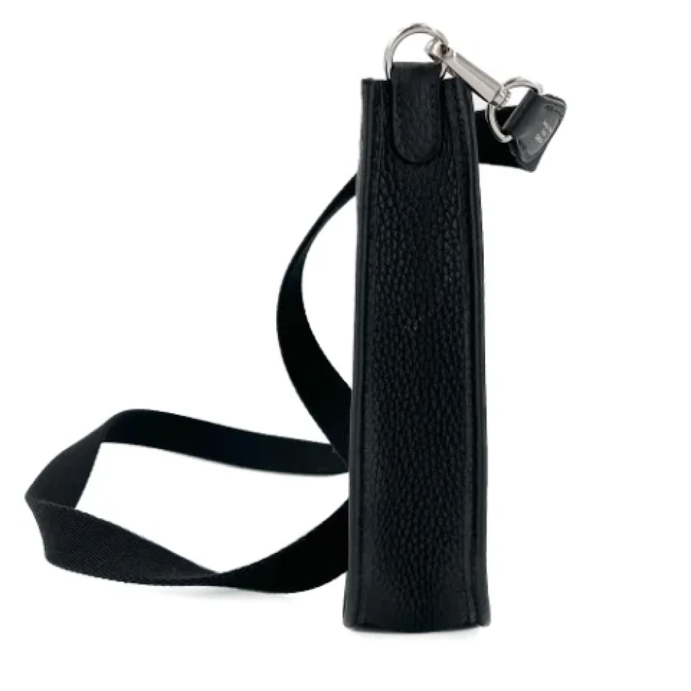 Hermès Vintage Pre-owned Leather crossbody-bags Black Dames