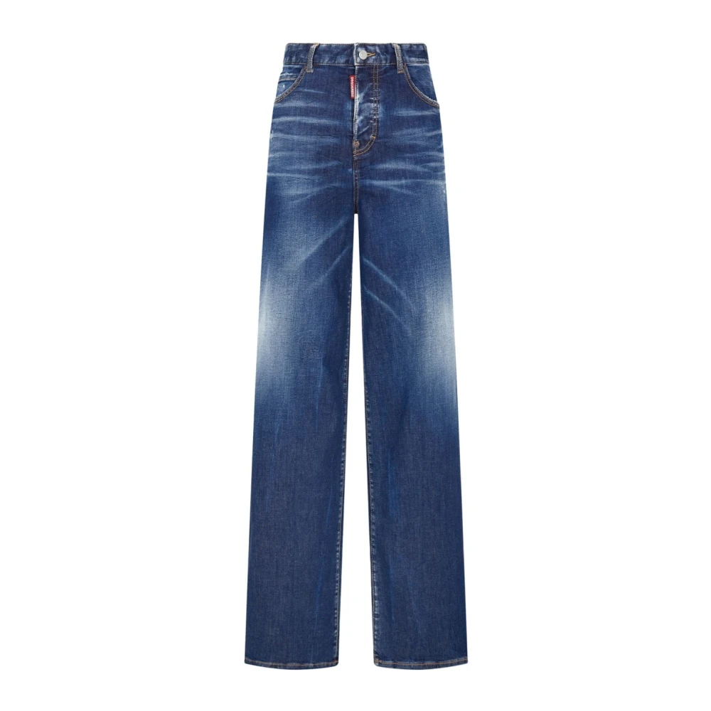 Dsquared2 Wide Jeans Blue Dames