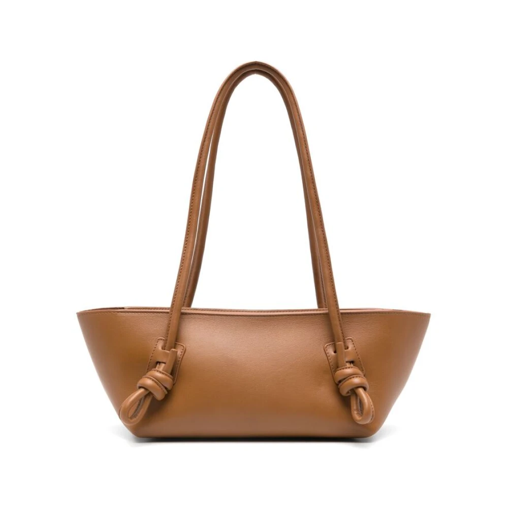 Hereu Bruine Knoopdetail Schoudertas Brown Dames