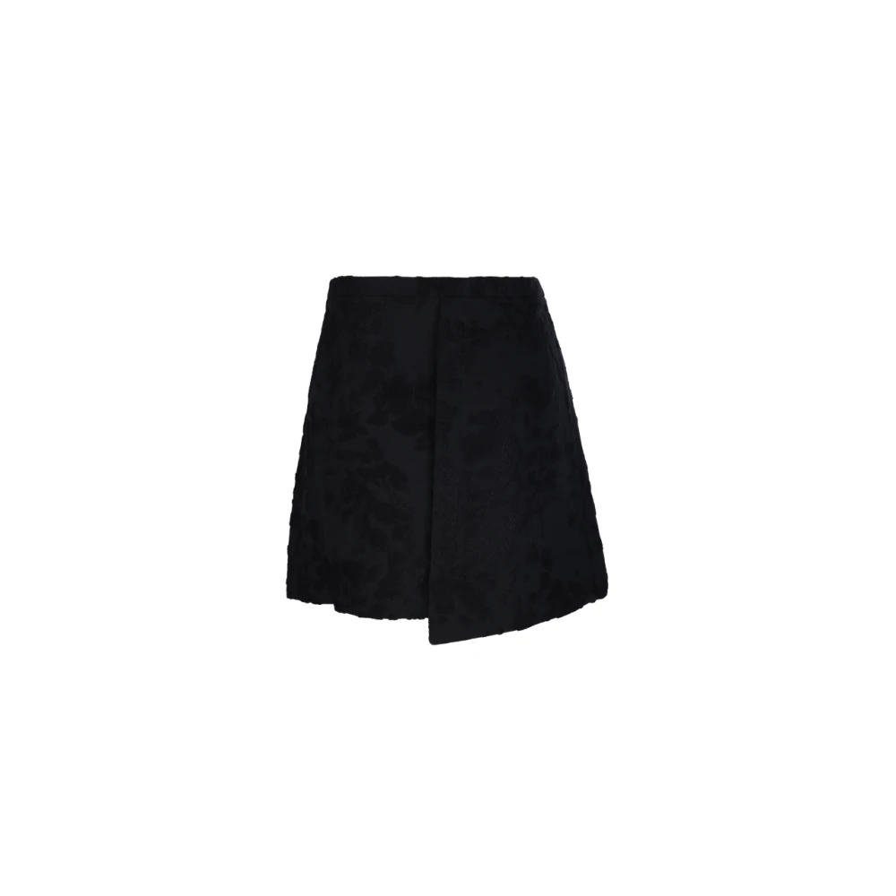 Ganni Zwarte Boucle Jacquard Mini Rok Black Dames