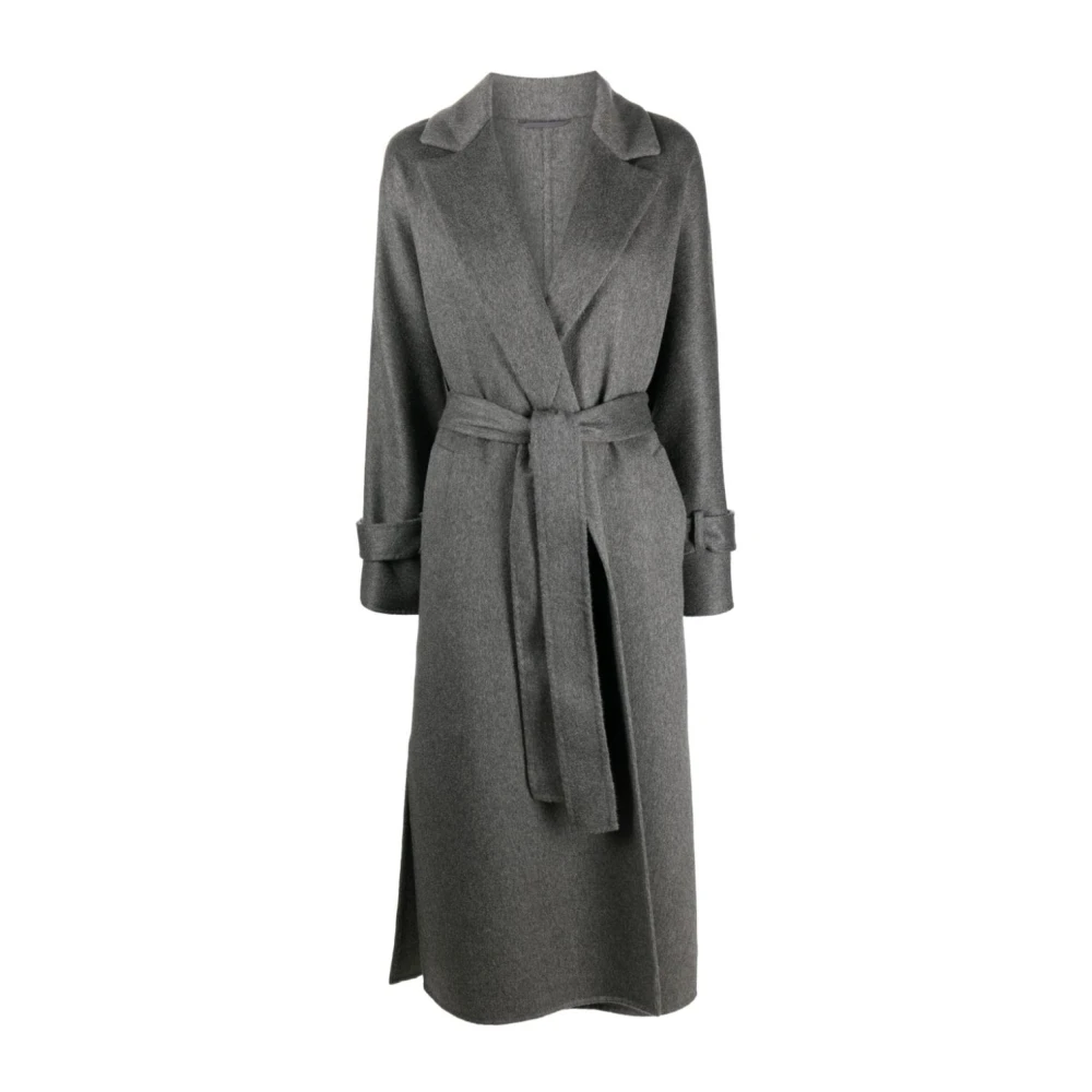 BRUNELLO CUCINELLI Wrap Coat Gray Dames