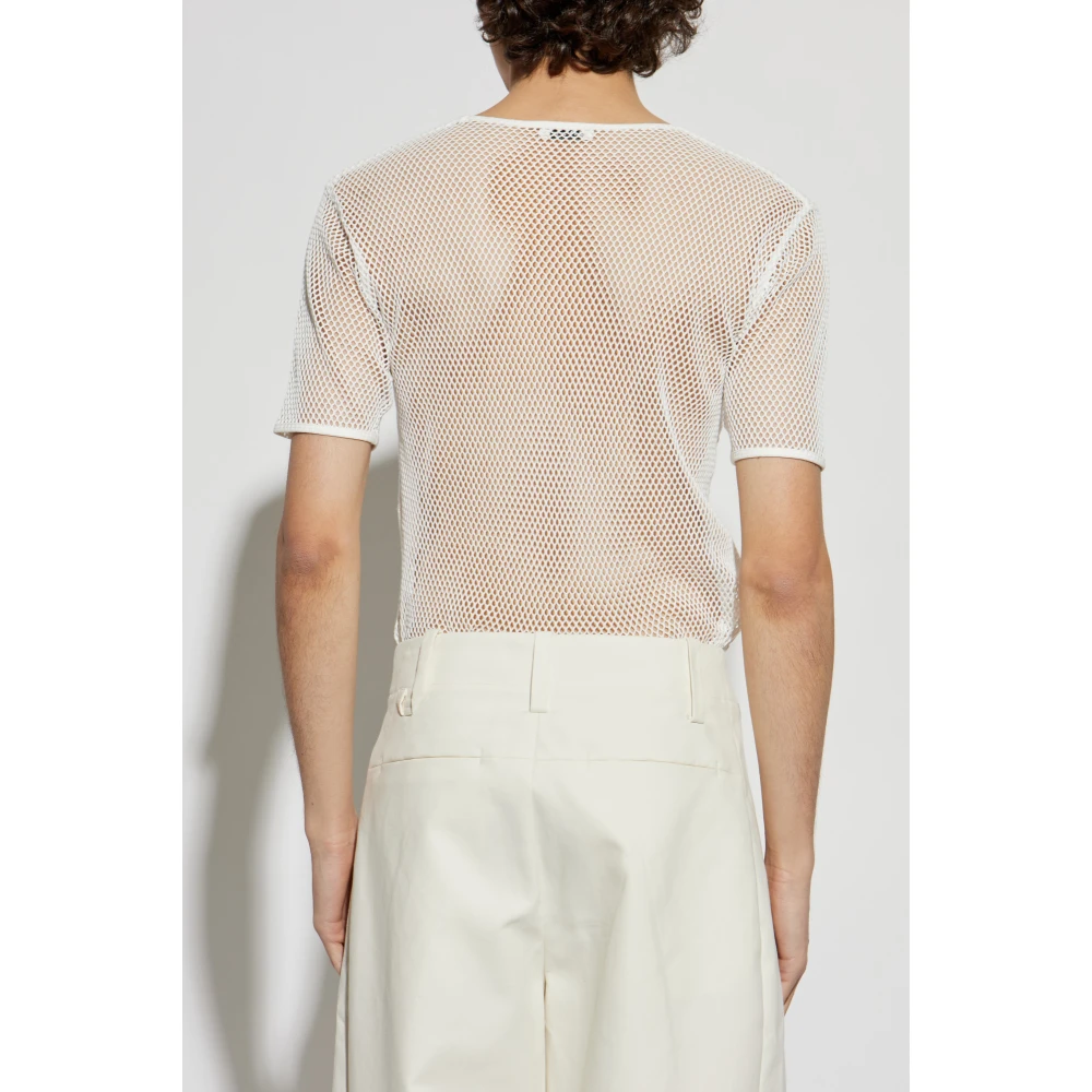 Bally Geperforeerd T-shirt White Heren