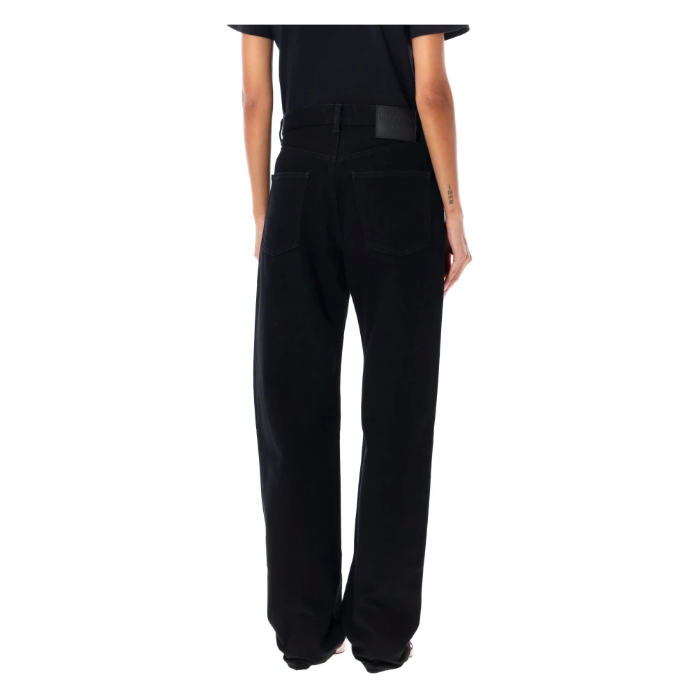 Valentino Garavani Zwarte Straight Denim Broek Aw24 Black Dames