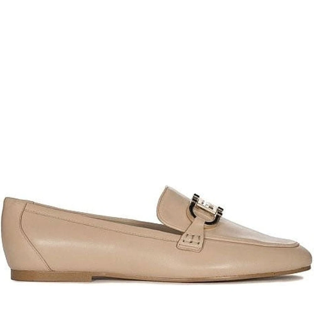 Guess Women's Beige Leather Loafers - Loafers - 3 Uk - Shoes