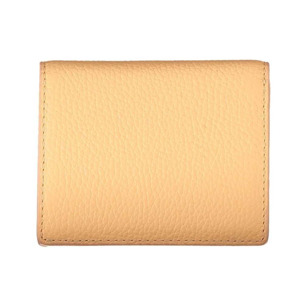 Coccinelle Oranje Leren Portemonnee met Automatische Sluiting Orange Dames