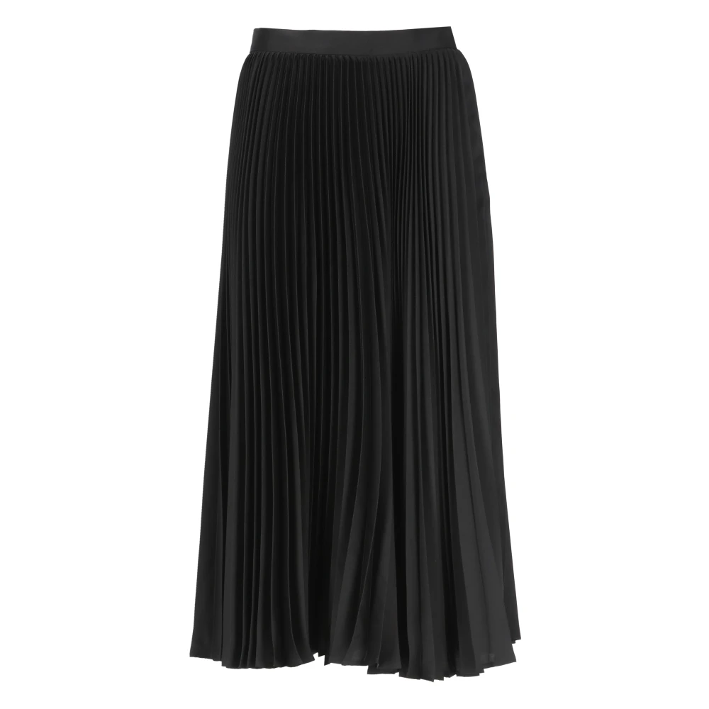 Jil Sander Zwarte Geplooide Rok voor Vrouwen Black Dames