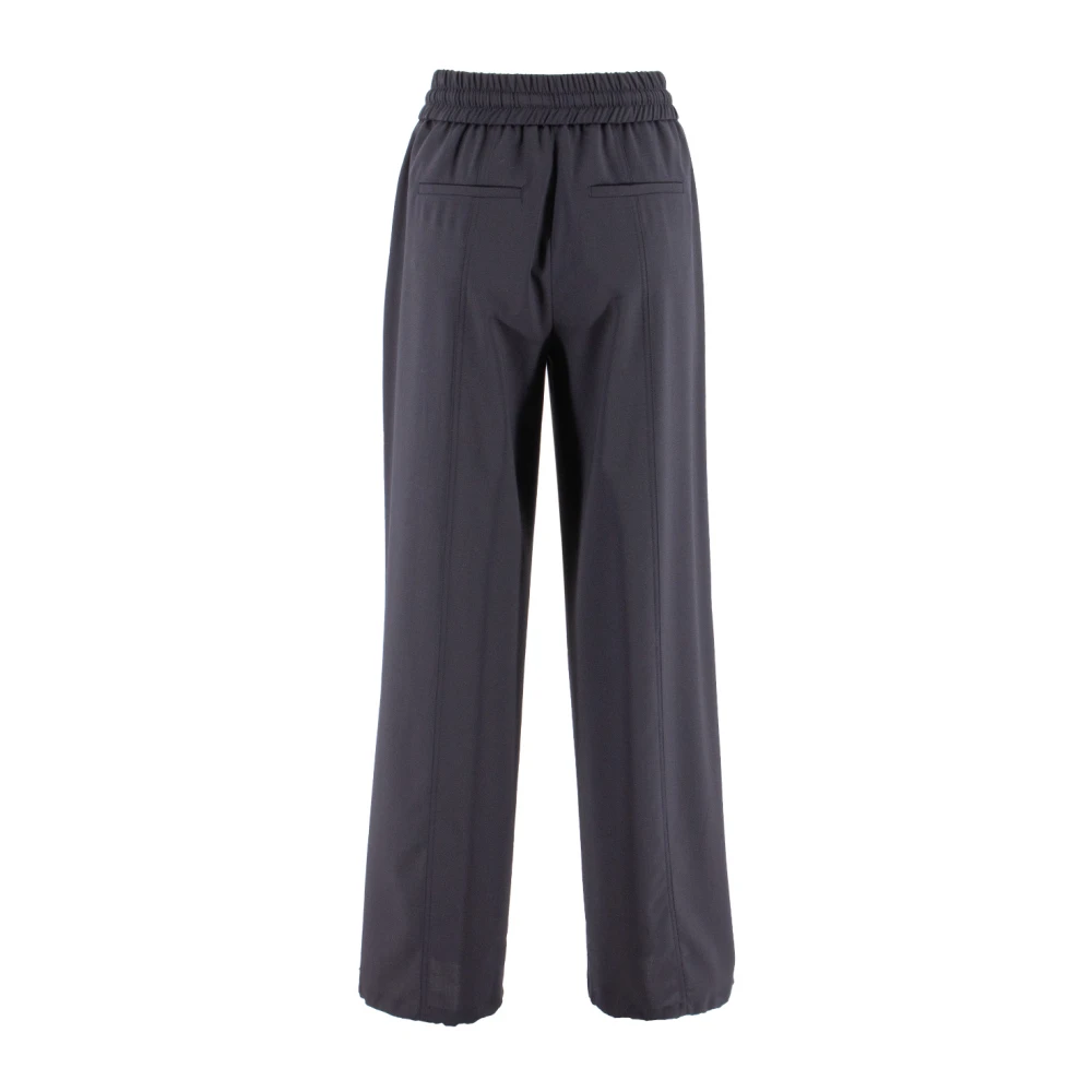PESERICO Sportieve Jogger Broek met Hoge Taille Blue Dames