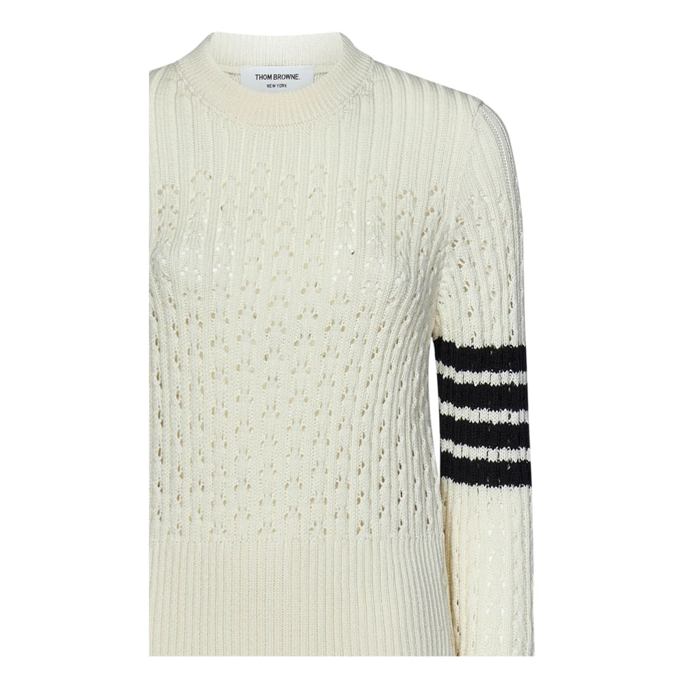 Thom Browne Witte Sweatshirt Ss24 White Dames