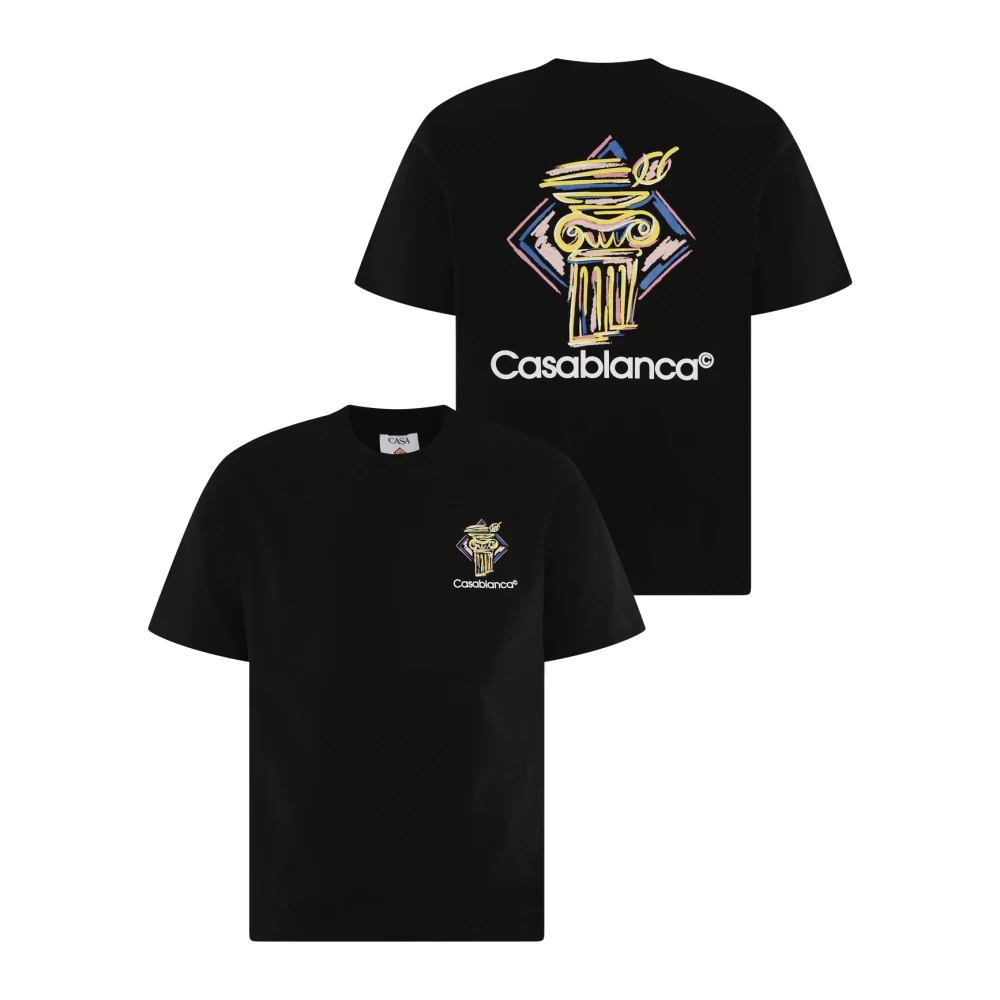Casablanca Diamantkolom Heren Stijlvol Shirt Black Heren