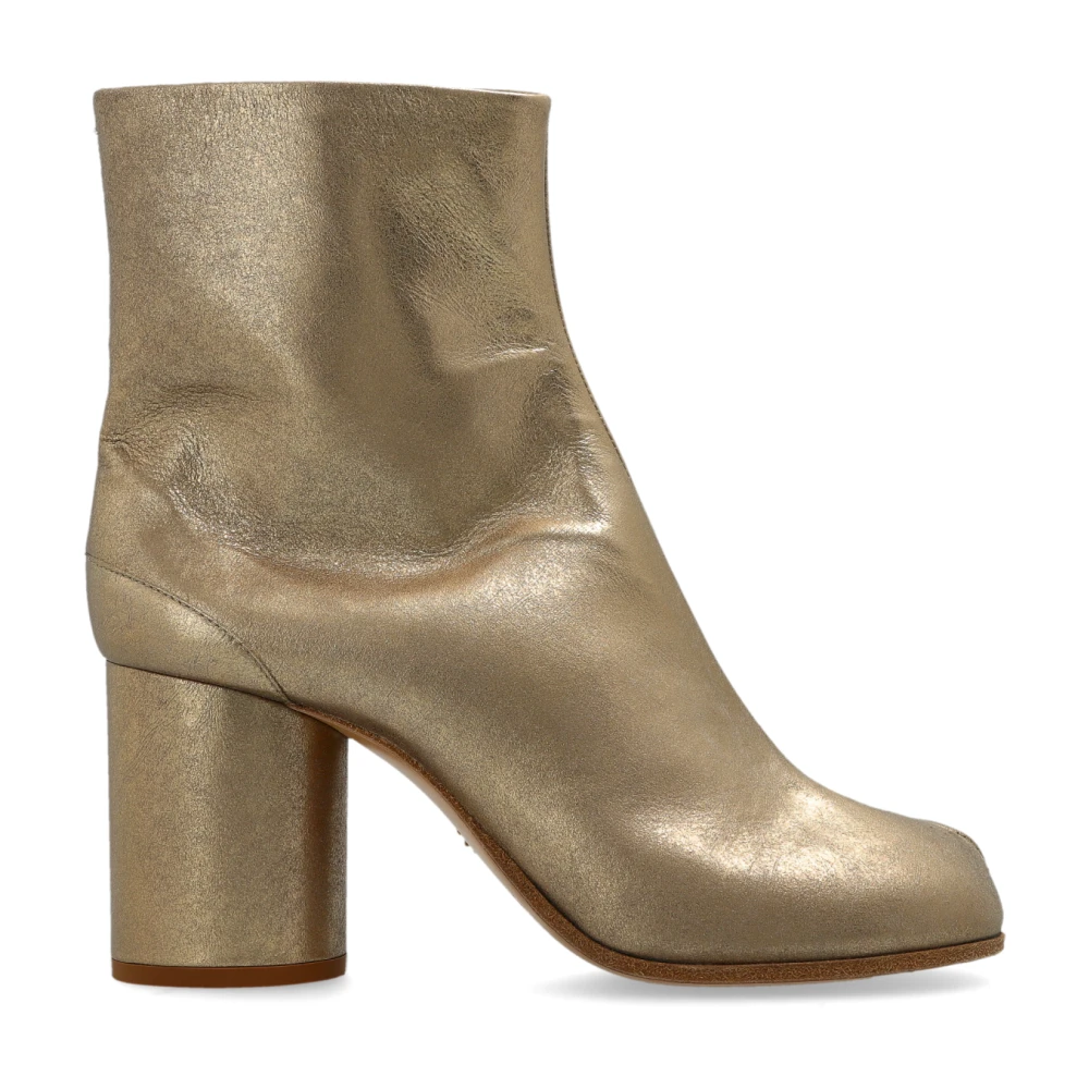 Maison Margiela Vrouw Geel Schoenen Dames, 37 Eu, Leer, Tabi Enkellaarsjes