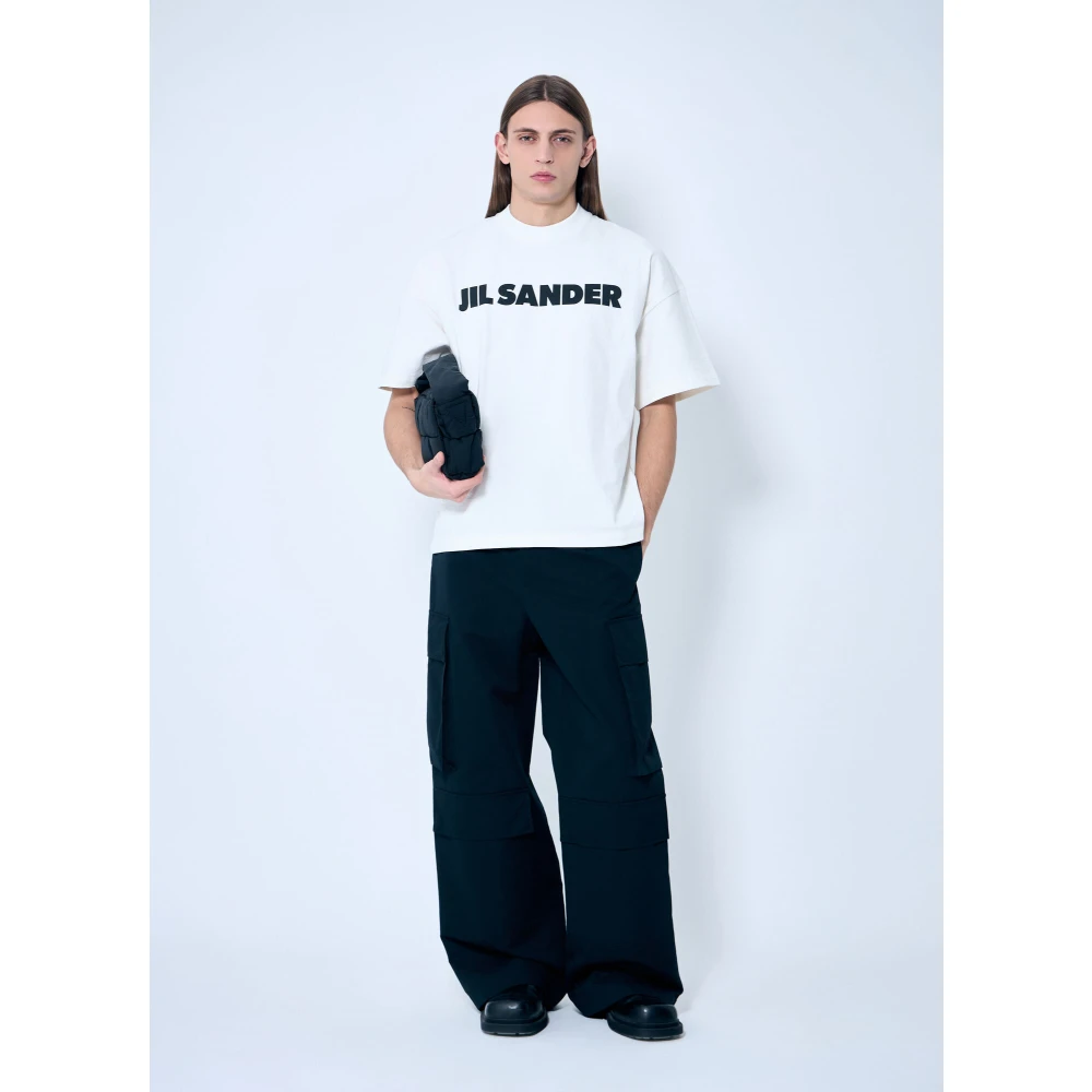 Jil Sander Cargo Broek met Afneembare Riem Black Heren