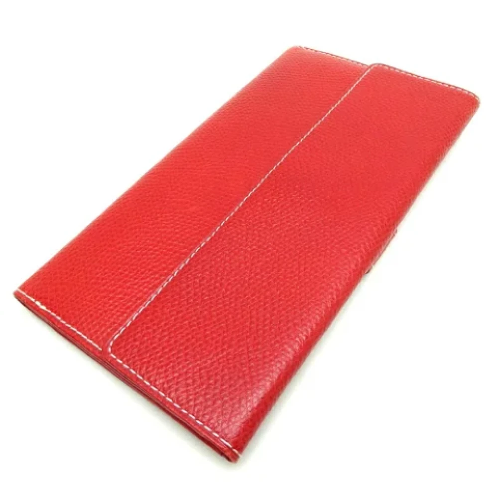 Loewe Pre-owned Leather wallets Red Dames