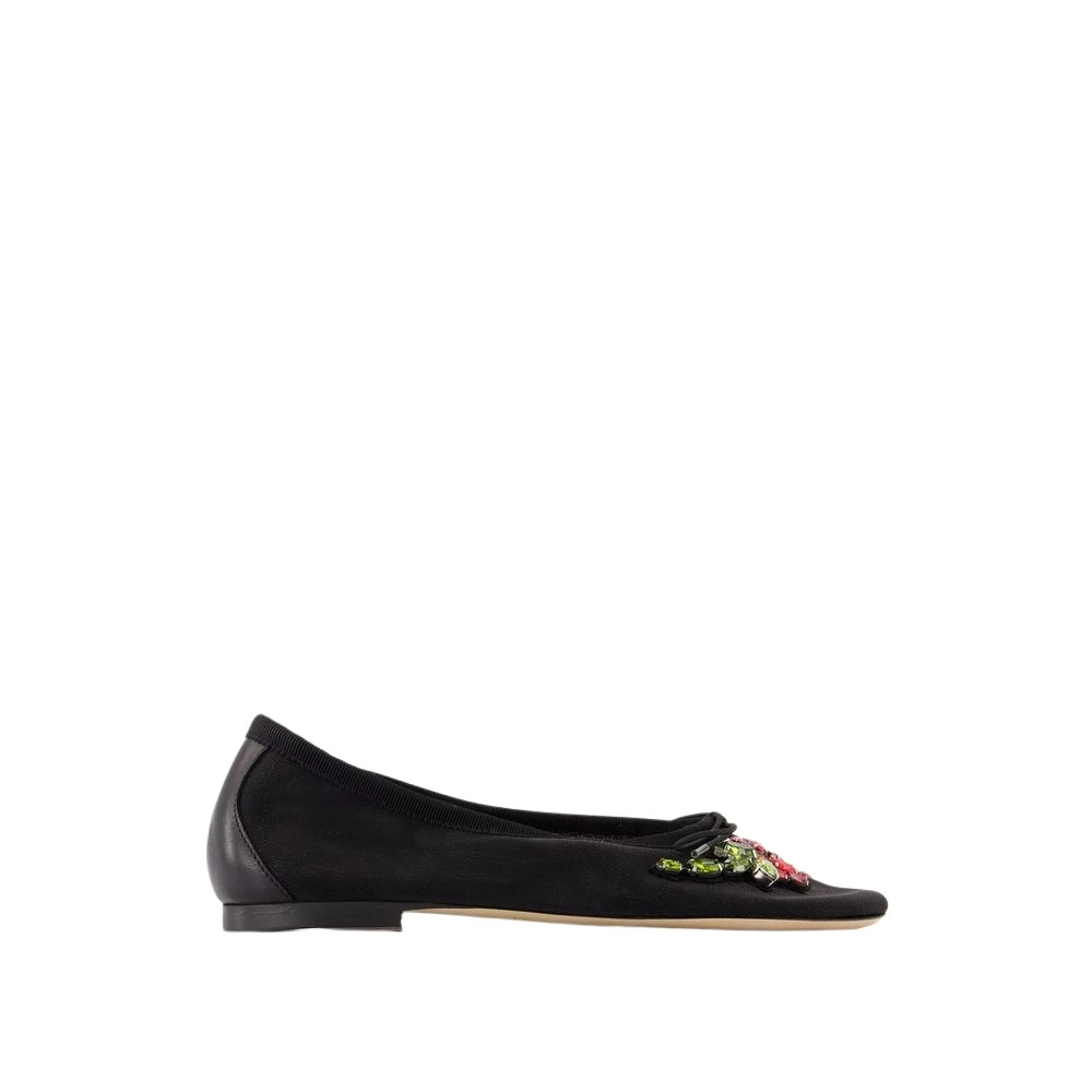 Simone Rocha Vrouw Zwart Schoenen Dames, 36 Eu, Mesh Ballerina's In Mesh