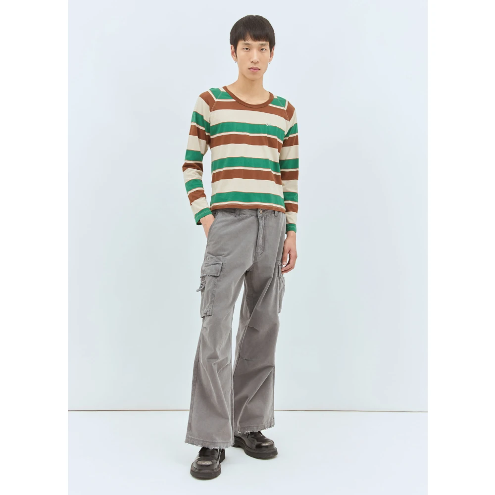 ERL Gestreept Katoenen Longsleeve T-shirt Multicolor Heren
