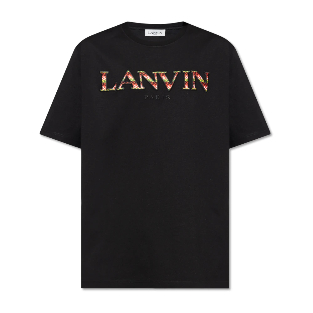 Lanvin T-shirt met logo Black Heren