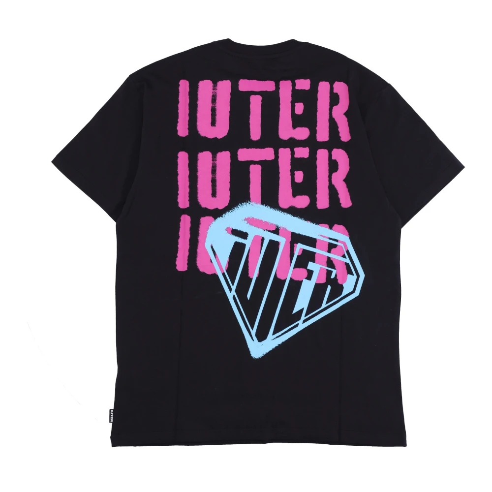 Iuter Stencil Zwart Tee Korte Mouw T-shirt Black Heren